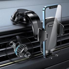 img 4 attached to 📱 RTAKO 4-in-1 Universal Car Phone Holder: Mounts on Dash, Windshield, Air Vent, and Desktop; Fits iPhone 11 12 Pro X Max XR Galaxy S20 & More