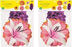 img 2 attached to Beistle Flower Cutouts, Set of 12, 11-16.75 Inches, Multicolored