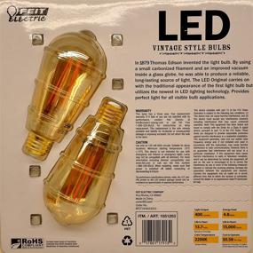 img 1 attached to FEIT LED Vintage Style Bulbs - High Efficiency 4.8W/40W Replacement, Pack of 2