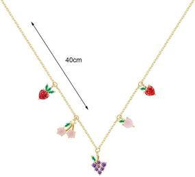 img 3 attached to 🌴 Tropical Crystal Pendant Necklace for Girls - AoedeJ Jewelry