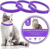 🐱 wustentre cat calming collars 3 pack, pheromone calming collar for cats, natural, adjustable, waterproof - relieve cat anxiety collar, kitten pheromone collars for 60 days safe use - improved seo logo