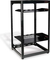 echogear 20u open frame rack for servers & av gear - durable 4 post design with 2 vented shelves & wall mount capability logo