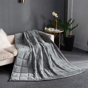 img 4 attached to 🛏️ Premium Adult Weighted Blanket: 17 lbs (60"x 80", Grey Color) – Breathable Cotton & Minky Dot Cover, Natural Glass Beads – Ideal for Individuals (~160lb) on Queen/King Beds