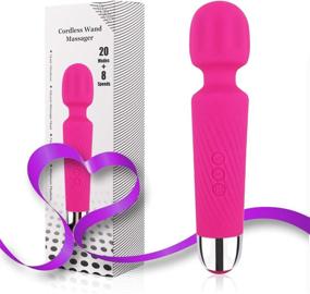 img 4 attached to 🔋 Minchaella Personal Wand Massager: Powerful Cordless Massager for Therapeutic Muscle Aches and Sports Recovery - 8 Speeds, 20 Patterns - Perfect for Women & Men