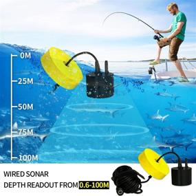 img 2 attached to 🐟 Portable Wired Handheld Sonar Fishfinder - OVETOUR LCD Color Display with Water Depth, Fish Location, Size, Weeds, and Rock for Kayak, Boat, Ice Fishing