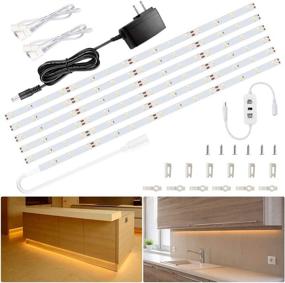 img 4 attached to 🌟 Ustellar 20ft LED Under Cabinet Lighting Kit: Hand Wave Activated, Dimmable Strip Lights for Kitchen Cabinet & Counter - ETL Listed, 360 LEDs 3000K Warm White