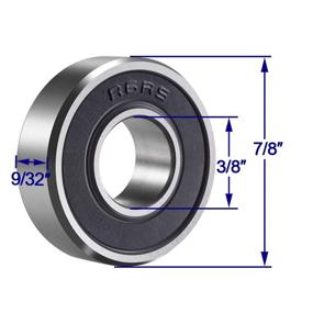 img 3 attached to 🏎️ High-performance R6 2RS Double Miniature Bearings