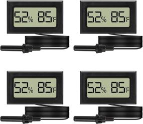 img 4 attached to 🌡️ 4Pack Mini Digital Hygrometer Thermometer: Accurate Temperature and Humidity monitoring for Various Settings - Incubators, Reptiles, Plants, Terrariums, Cigars, Guitars, Greenhouses, Babyrooms (℉)