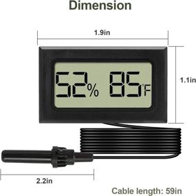 img 2 attached to 🌡️ 4Pack Mini Digital Hygrometer Thermometer: Accurate Temperature and Humidity monitoring for Various Settings - Incubators, Reptiles, Plants, Terrariums, Cigars, Guitars, Greenhouses, Babyrooms (℉)