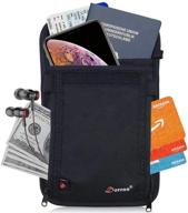 🔒 secure your travel essentials with dorras rfid blocking passport holder logo