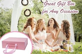 img 3 attached to 🎁 FR332BU 11'' Pink Gift Box with Satin Ribbon - Ideal for Weddings, Birthdays & Special Occasions