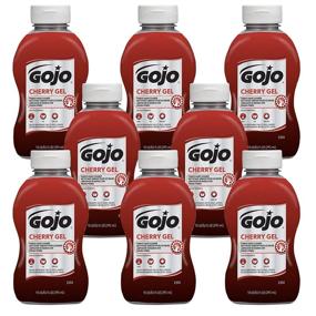 img 4 attached to 🍒 GOJO Cherry Gel Pumice Hand Cleaner - Cherry Fragrance, 10 fl oz Flip Cap Squeeze Bottle (8-Pack) - 2354-08: Deep Cleansing & Refreshing Formula