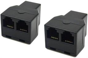 img 4 attached to 📞 SINCODA 2-Pack RJ12 6P6C 3-Female Telephone Splitter Adapter for Landline, FAX - RJ12 6P6C Female to Dual 6P6C Female Connectors