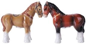 img 3 attached to 🐴 4.75 inches Clydesdale Horses Magnetic Salt and Pepper Shaker Set by Pacific Giftware - Ideal for Kitchen Decoration