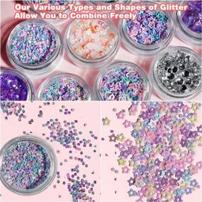 img 2 attached to ✨ AurGun Craft Glitter: Holographic Shining Flakes, Confetti Laser Thin Sequin for Nails, Body Art, Epoxy Resin, Crafts & Jewelry Making, Glasses, Festival Party Décor & More