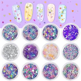 img 4 attached to ✨ AurGun Craft Glitter: Holographic Shining Flakes, Confetti Laser Thin Sequin for Nails, Body Art, Epoxy Resin, Crafts & Jewelry Making, Glasses, Festival Party Décor & More