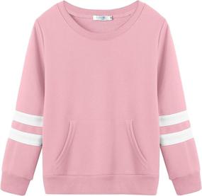 img 3 attached to 🏻 Arshiner Girls' Sweatshirts Tracksuit: Trendy Athletic Kids' Casual Sports Tops