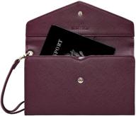 📔 krosslon rfid passport holder travel wallet wristlet – organizer purse for documents logo
