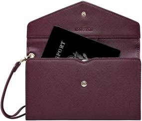 img 4 attached to 📔 Krosslon RFID Passport Holder Travel Wallet Wristlet – Organizer Purse for Documents