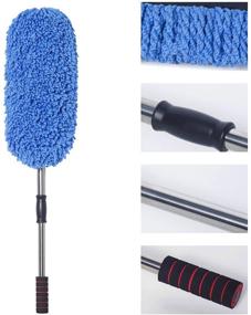 img 1 attached to 🚗 Loyakuu Microfiber Car Duster: Extendable Handle for Interior and Exterior Multi-Purpose Cleaning