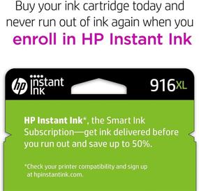 img 1 attached to High-yield HP 916XL Black Ink Cartridge for HP OfficeJet 8020 & Pro 8030 Series, Instant Ink Eligible - 3YL66AN