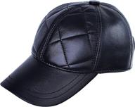 🧢 mumcu's genuine sheepskin leather black baseball cap - timeless and adjustable snapback hat with diamond design for referees logo