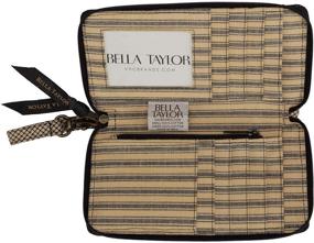img 2 attached to 👜 Modern Quilted Cotton Country Patchwork Cell Phone Wallet - Bella Taylor Wristlet