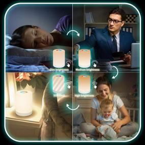 img 1 attached to RGB Color Changing Nursery Night Light for Bedroom Breastfeeding, Touch Lamp for Baby Kids Teens Boys Girls - Rechargeable Portable Bedside Light, Perfect Birthday Gift