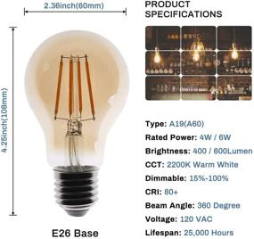 img 3 attached to 💡 Dimmable Vintage Filament Lights | Equivalent Industrial Electrical Lighting