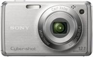 sony cybershot dsc-w220 12.1mp digital camera: 4x optical zoom, super steady shot image stabilization (silver) logo
