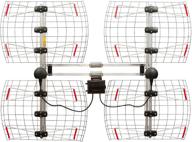 📡 антенна antennas direct db8e: высокопроизводительная 8-элементная бантиковая телевизионная антенна - радиус действия 70 миль, многонаправленная, для использования в помещении/на открытом воздухе, комплект крепежа для любой погоды, регулируемый зажим для мачты - серебристый логотип