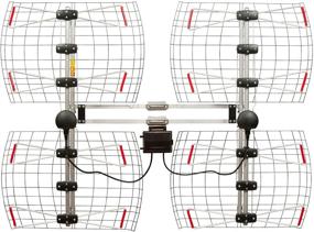 img 4 attached to 📡 Антенна Antennas Direct DB8e: Высокопроизводительная 8-элементная бантиковая телевизионная антенна - радиус действия 70 миль, многонаправленная, для использования в помещении/на открытом воздухе, комплект крепежа для любой погоды, регулируемый зажим для мачты - серебристый