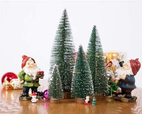 img 3 attached to 🎄 Tabletop Decorative Small Christmas Tree - Mini Pine Tree with Wooden Base (Plant Green)