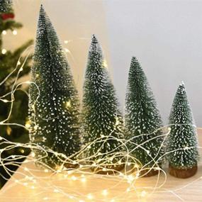 img 2 attached to 🎄 Tabletop Decorative Small Christmas Tree - Mini Pine Tree with Wooden Base (Plant Green)