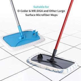 img 3 attached to 🧹 KEEPOW Microfiber Mop Refill Pads for MR.SIGA &amp; O-Cedar Mop - 15 x 8 Inches (3 Pack)