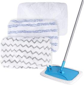 img 4 attached to 🧹 KEEPOW Microfiber Mop Refill Pads for MR.SIGA &amp; O-Cedar Mop - 15 x 8 Inches (3 Pack)