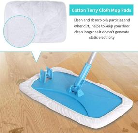 img 2 attached to 🧹 KEEPOW Microfiber Mop Refill Pads for MR.SIGA &amp; O-Cedar Mop - 15 x 8 Inches (3 Pack)