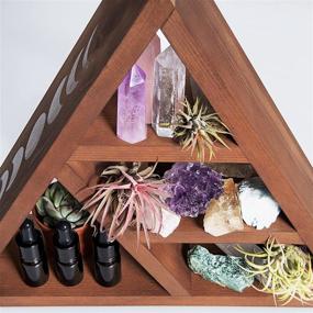 img 3 attached to 🌙 Meditation Triangle Shelf with Moon Phase: Display and Store Crystals with LUNA ZODIAC Crystal Shelf