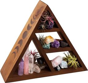 img 4 attached to 🌙 Meditation Triangle Shelf with Moon Phase: Display and Store Crystals with LUNA ZODIAC Crystal Shelf