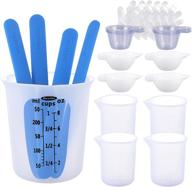 silicone mixing cups and stir stick set - wealike 250ml & 100ml measure cups - resin supplies for epoxy resin molds, casting, pouring - reusable tool kit, pack of 13 logo