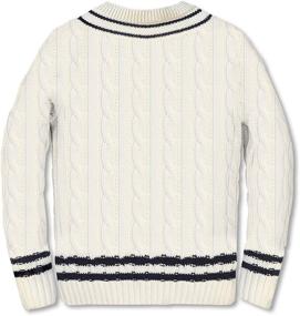 img 3 attached to Gioberti Kids and Boys Cable Knit V-Neck Sweater: 100% Cotton