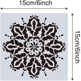 img 2 attached to 🎨 Mandala Dot Painting Templates: Enhance DIY Rock Art with 8 Pack Stencils (6x6 inch)