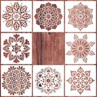 🎨 mandala dot painting templates: enhance diy rock art with 8 pack stencils (6x6 inch) logo