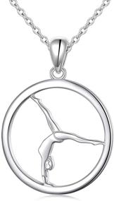 img 4 attached to 🤸 Sterling Gymnastics Necklace: Empowering Jewelry for Women, Gymnasts, and Boys