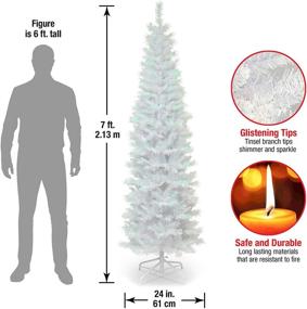 img 2 attached to 🎄 Premium 7-Foot White Tinsel Artificial Christmas Tree by National Tree Company - Complete with Stand