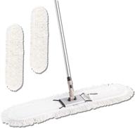🧹 eyliden 36" professional industrial mop: high-quality cotton dust mop for efficient floor cleaning in commercial and residential areas – perfect for home, mall, hotel, office, and garage use – white, 36 logo