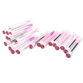 img 2 attached to 20 Pink Lash Disposable Mascara Brushes with Diamond Eyelash Spoolies in Sanitary Tube – Lash Supplies for Makeup Brush and Mascara Wand