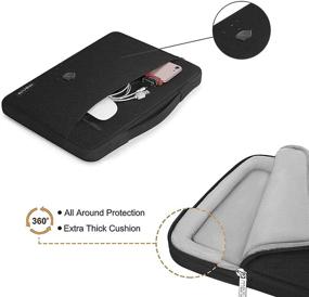 img 3 attached to 🖥️ MOSISO 360 Protective Laptop Sleeve for 13-13.3 inch MacBook Pro, MacBook Air, Notebook - Black