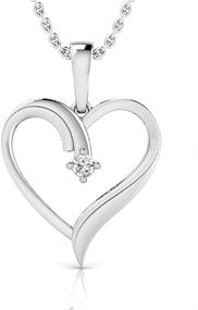 img 3 attached to 💎 Exquisite Thanksgiving Jewelry: IGI Certified Diamond & Sterling Silver Heart Pendant with 18" Chain