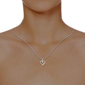 img 1 attached to 💎 Exquisite Thanksgiving Jewelry: IGI Certified Diamond & Sterling Silver Heart Pendant with 18" Chain